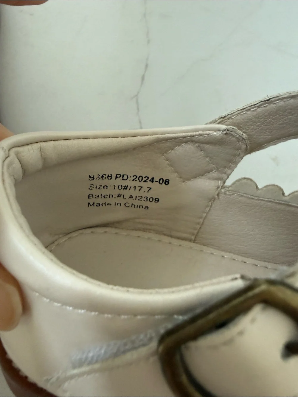 Felix & Flora Cream Girls' Mary Jane Dress Shoes Size 10T